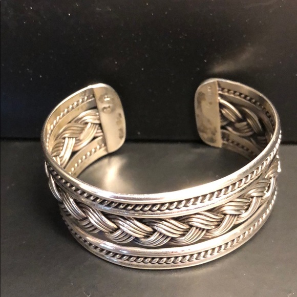 VINTAGE NAVAJO Sterling Braid Design BRACELET - Picture 5 of 5